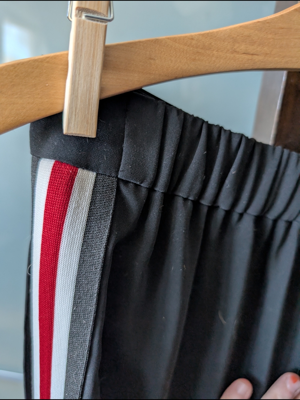 Ted Baker Madlyne Trousers Slim Fit Crop Track Stripe Embroidered Black - Picture 9 of 12
